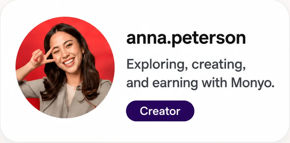 Creator profile card